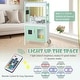 preview thumbnail 6 of 7, Double-sided Pretend Play Kitchen with Remote Control and LED Light Bars-Green - 27.5" x 15.5" x 47"