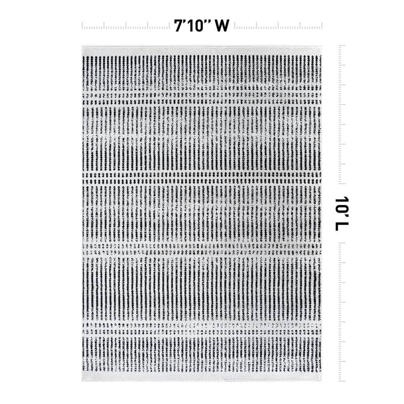 Contemporary Minimalistic Stripe LInes Area Rug