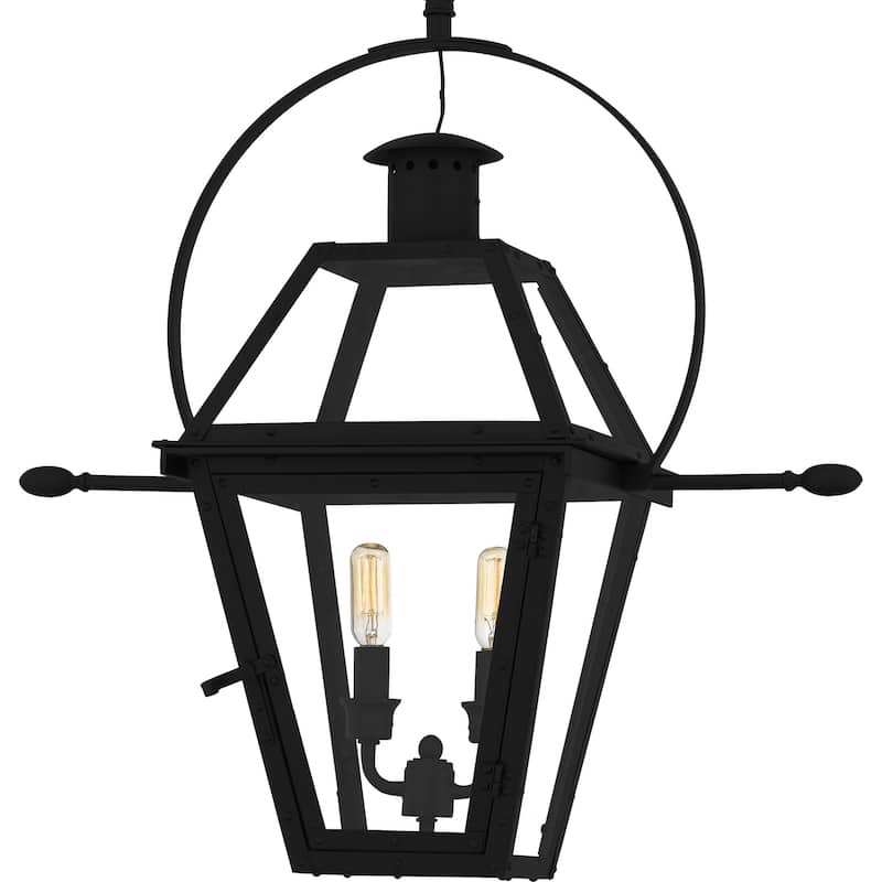 Rue De Royal 2-Light Earth Black Outdoor Hanging Lantern
