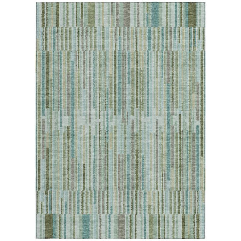 HomeRoots Striped Transitional Rectangle Outdoor Rug