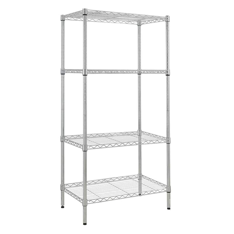 4-Shelf Adjustable Wire Shelving Unit