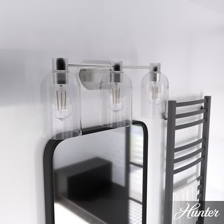 Hunter Lochemeade 3-Light Vanity Wall Light, Damp-rated - Bathroom, Laundry - Modern Farmhouse, Contemporary, Industrial