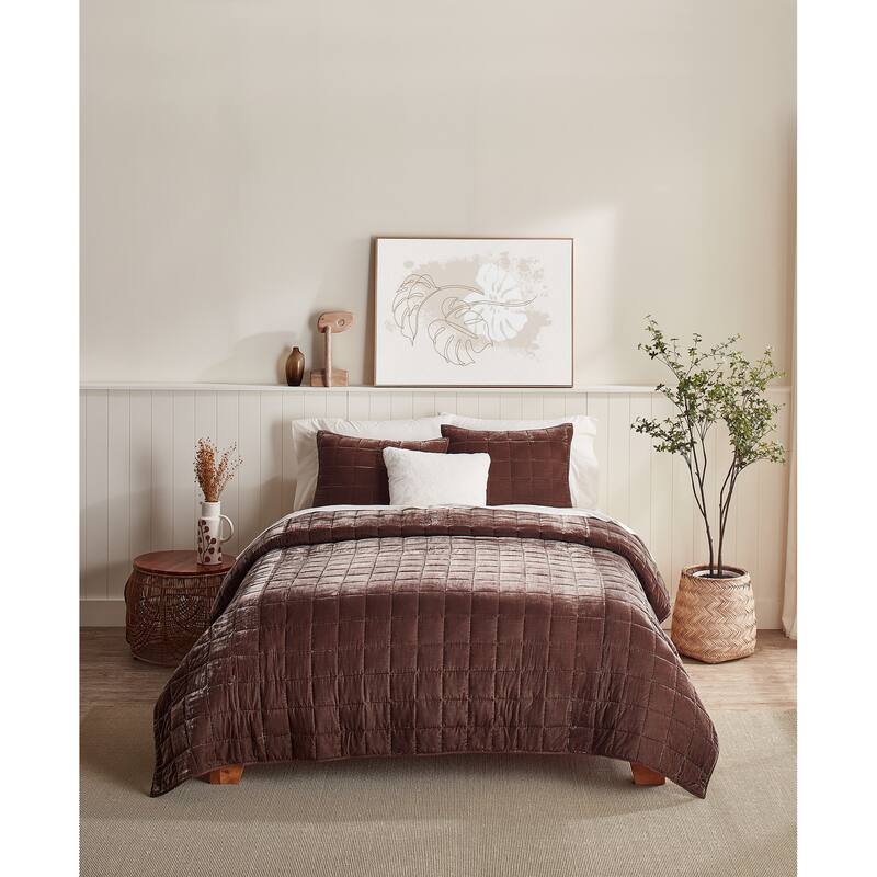Splendid Maddie Quilt Set - Chocolate - Twin - 2 Piece