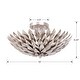 preview thumbnail 5 of 3, Broche 4 Light Antique Silver Ceiling Mount - 16'' W x 6.25'' H