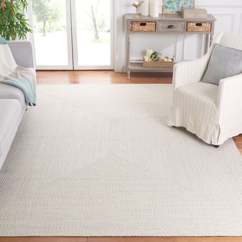 SAFAVIEH Handmade Braided Sakineh Casual Rug - 10' x 14' - Ivory/Grey