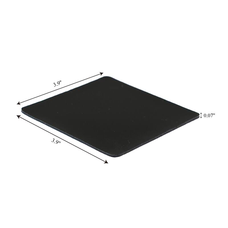Hardwood Tile Floor Non Slip Rug Tape / Adhesive (Set Of 12) Dual Surface - Black - 3.9" x 3.9"