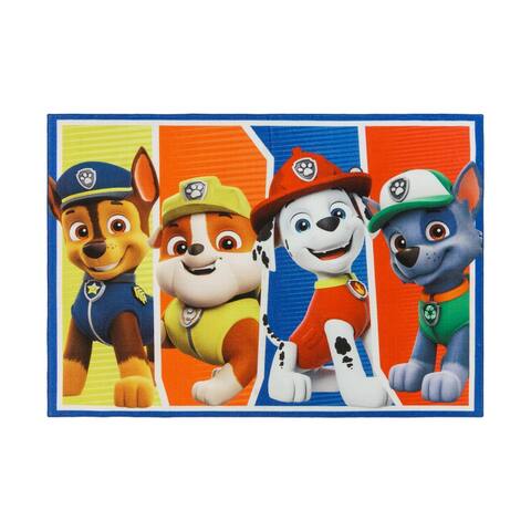 Licensed L72066 Paw Patrol Patch Area Rug (4'5" x 6'5") - 4'5" x 6'5"