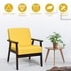 preview thumbnail 24 of 64, Costway Set of 2 Fabric Accent Armchair Solid Wood Upholstered Lounge - See Details