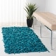 preview thumbnail 58 of 136, SAFAVIEH Handmade Leather Shag Carlijn Modern Decorative Rug 2'3" x 11' Runner - Light Blue - Runner