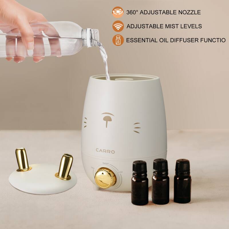 Zukis 3L Top Fill Cool Mist Humidifier with Aroma Tray For Rooms