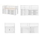preview thumbnail 13 of 11, Twin Size Kids Loft Bed with Storage & Wardrobe, Solid Wood Pine Frame, Low Loft Bed White Kids Storage Bed
