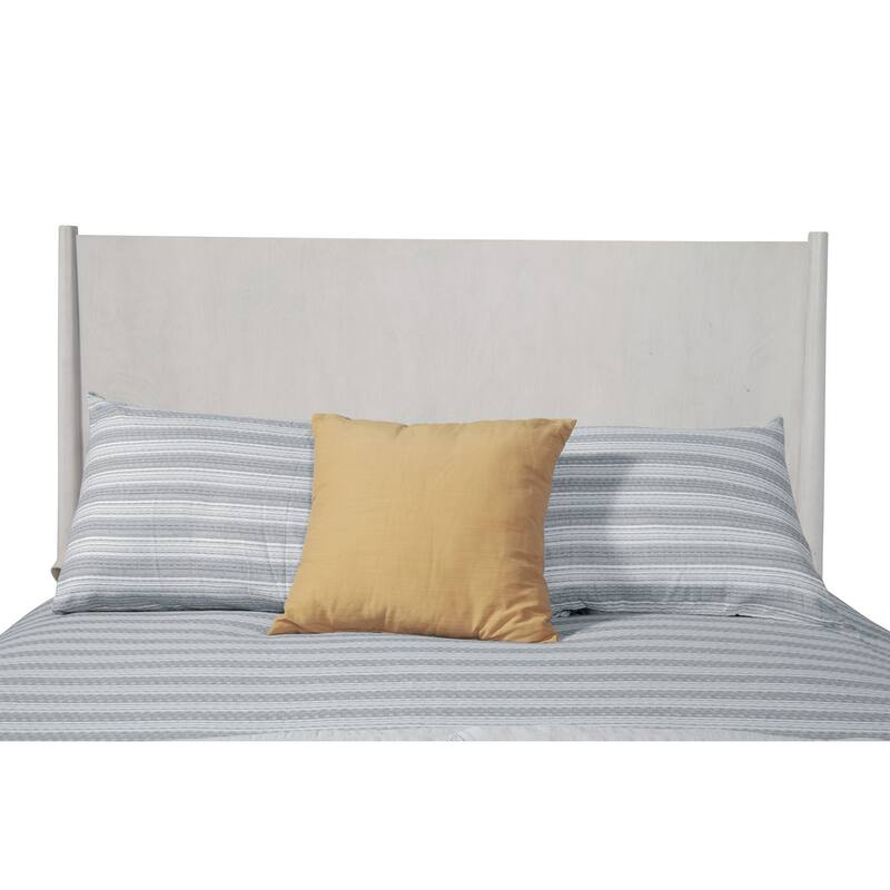 HomeRoots Gray Solid Wood King Bed Frame