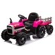 preview thumbnail 61 of 98, 24V Electric Tractor for Kids with Trailer, 400W Motor, Remote Control, Bluetooth, MP3, Ages 3-6 Red