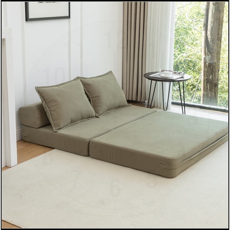 Foldable Sofa Bed Sleeper Lounge Chair with Pillow Floor Mattress