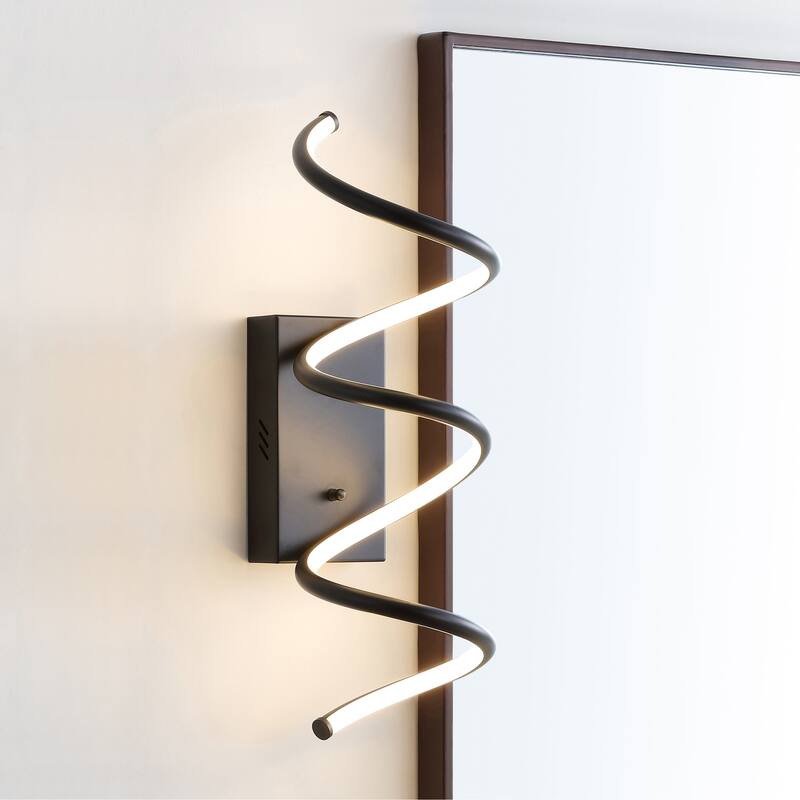 Draper Modern Metal Integrated LED Vanity Light Sconce, by JONATHAN Y