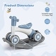 preview thumbnail 31 of 33, 3-in-1 Kids Rocking Horse with Balance Board and Removable Seat - 16” L x 24” W x 18.5” H