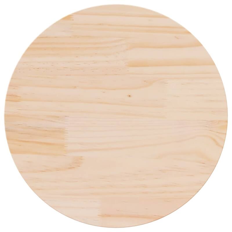 vidaXL Tabletop Solid Pine Wood Ø27.6 in Durable Rustic Minimalist - Ø27.6 in