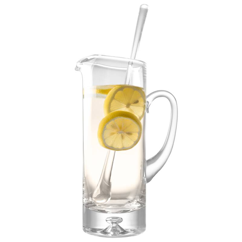 Majestic Gifts Inc. Glass Pitcher W/ Glass Stirrer-40 oz.-10" Height - 10", 6"