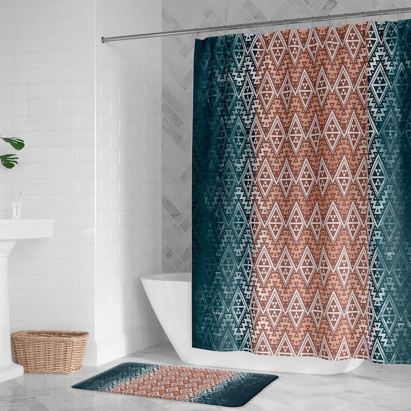 Laural Home Canyon Dark Cyan Green Memory Foam Rug