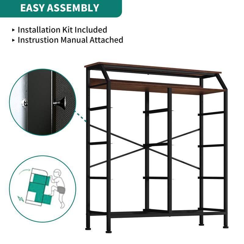Modern Wide Dresser Storage Tower with 8 Drawers