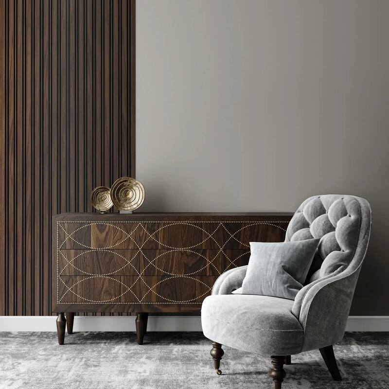47" x 23" 3D Wood Slat Acoustic Wall Panels for Wall and Ceiling Decor, 4 Pcs - 47.24 inches D × 23.62 inches W × 0.82 inches H