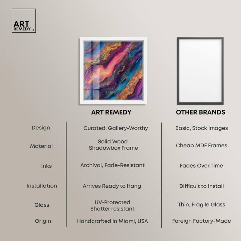 Glittering Spectrum III Shadowbox by Art Remedy