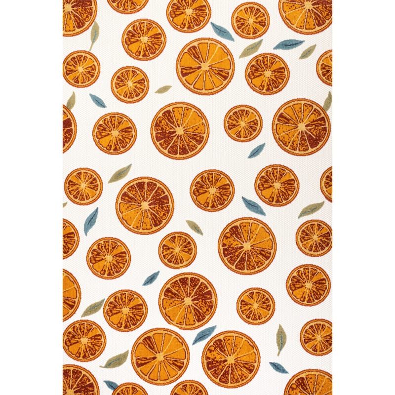 JONATHAN Y Ananas Citrus Slice High-Low Indoor/Outdoor Area Rug