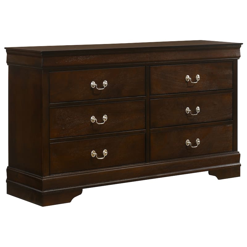 Louis Philippe Panel Bedroom Set Cappuccino