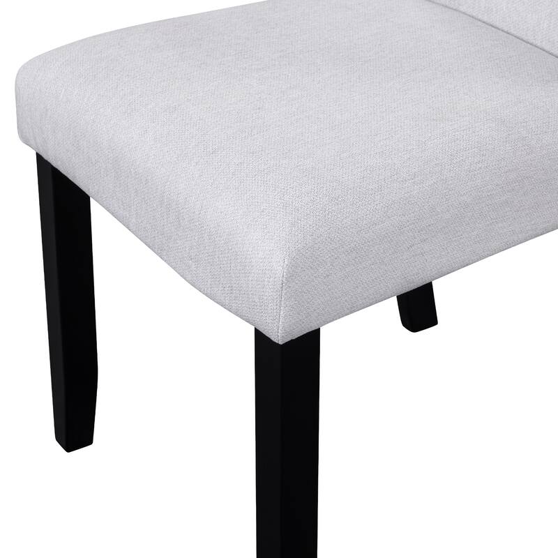 Modern 5-Piece Round Dining Set, 43-Inch Dining Table & 4 Upholstered Chairs, Farmhouse, Mid-Century Style for Dining Room