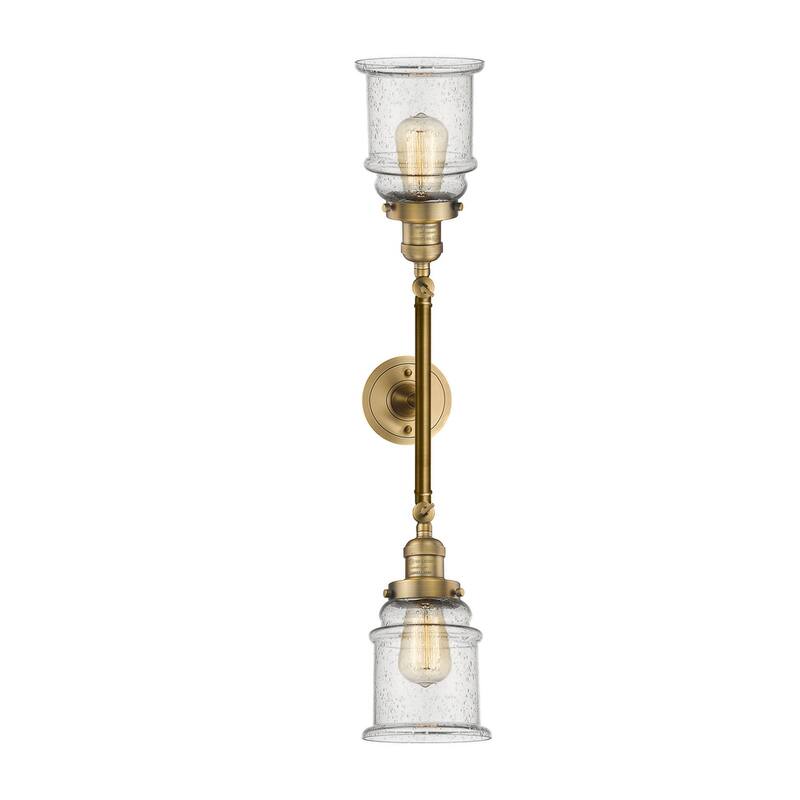 Innovations Lighting Canton 2 Light 25" Wide Bathroom Vanity Light - Brushed Brass / Seedy