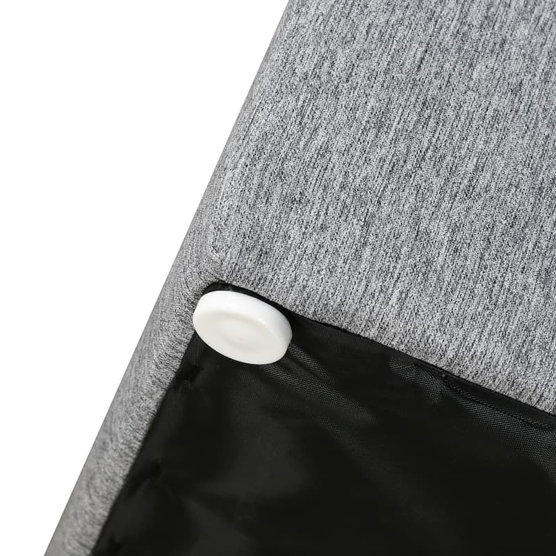 Adeco 24" Linen Storage Ottoman Bench