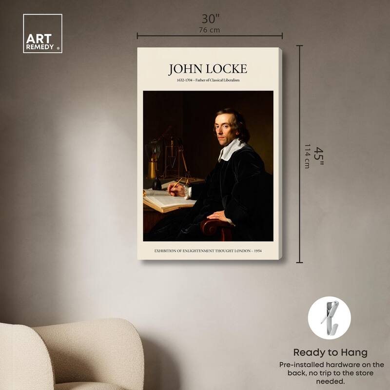 Father of Liberalism Depicted Canvas by Art Remedy, Gallery Wrapped