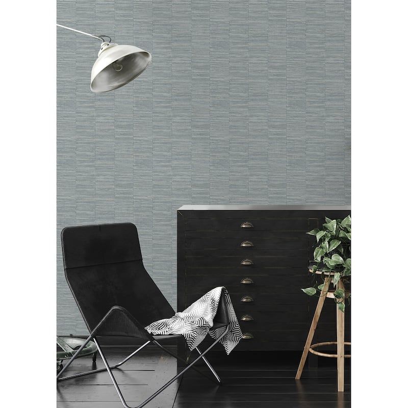A-Street Prints Jenga Stone Striped Column Wallpaper