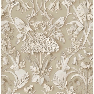 Fine Decor Fae Neutral Woodland Wallpaper