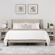 preview thumbnail 6 of 70, Spruce & Spring Eleanor Upholstered Platform Bed Frame with Vertical Stripe Headboard Oatmeal-Channel Headboard - Full