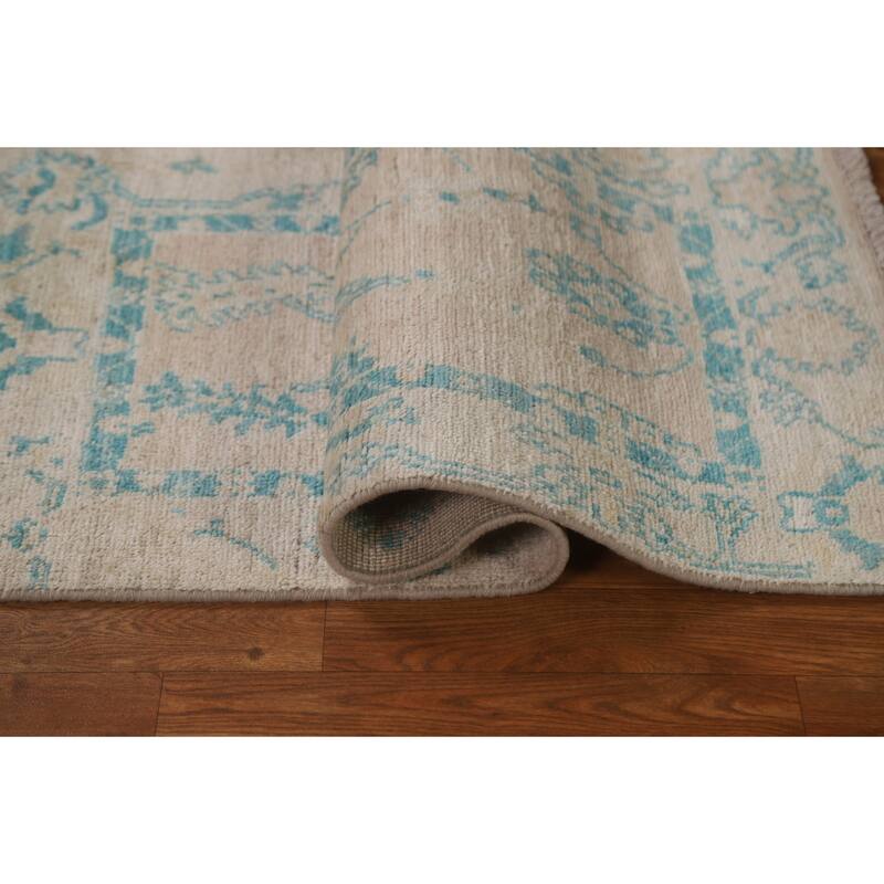 Muted Traditional Oushak Turkish Oriental Wool Rug Hand-knotted Carpet - 2'0" x 3'10"