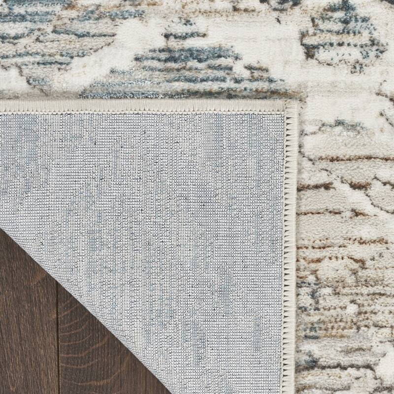 Fice Power Loomed Abstract Modern Non Skid Stain Resistant Area Rug By HomeRoots - 90' X '27' X '0.39