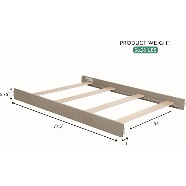 dimension image slide 0 of 2, Evolur Convertible Crib Wooden Full Size Bed Rail