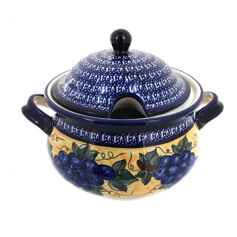 Blue Rose Polish Pottery 1004 Zaklady Soup Tureen - Grapes