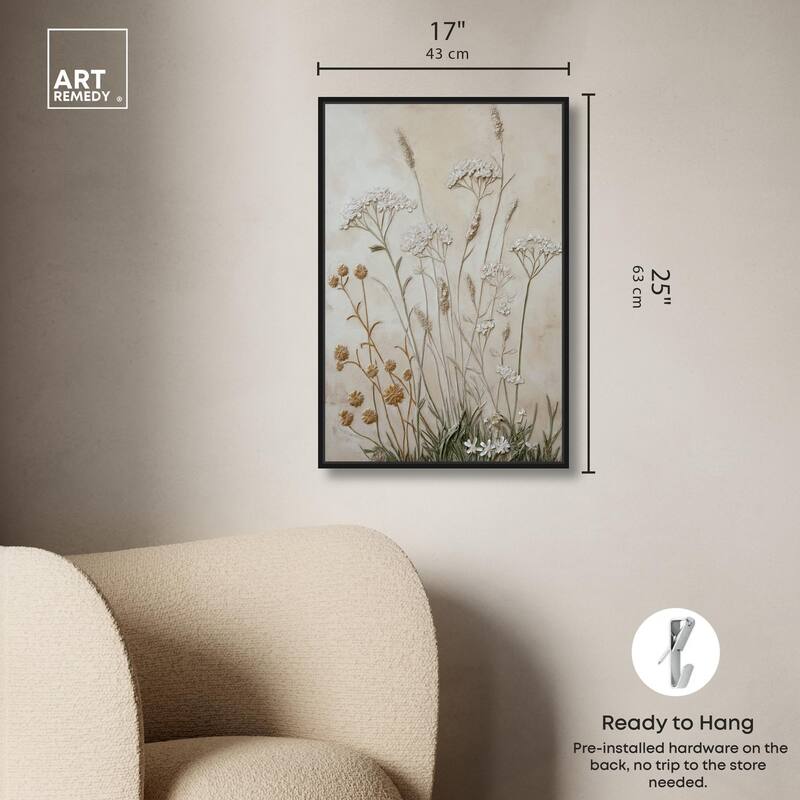 Plaster Petal Panorama Canvas by Art Remedy