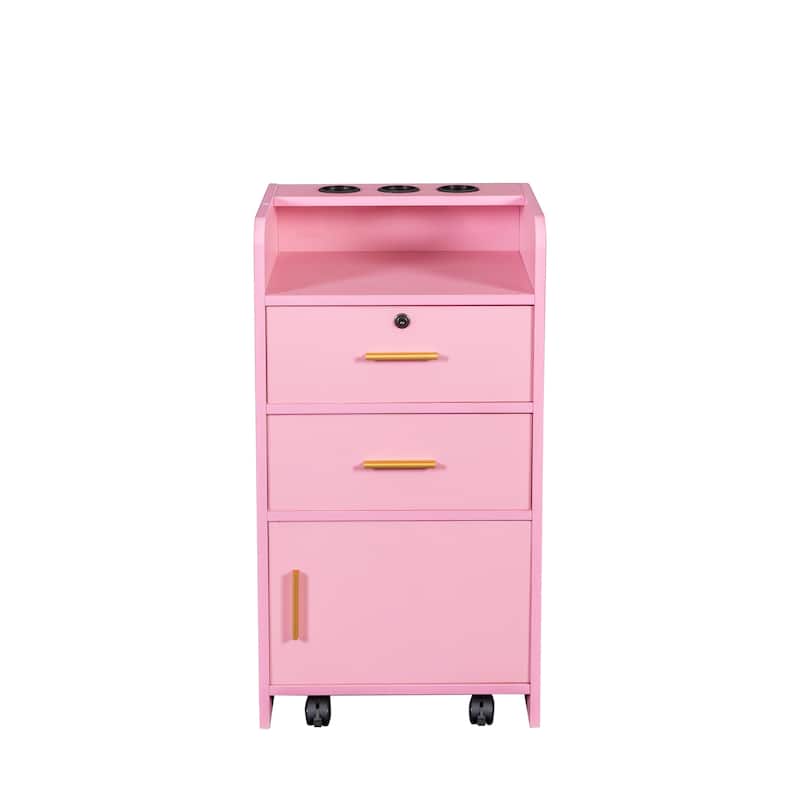GDFStudio - Nai Modern Beauty Salon Storage Cabinet and Storage Drawers