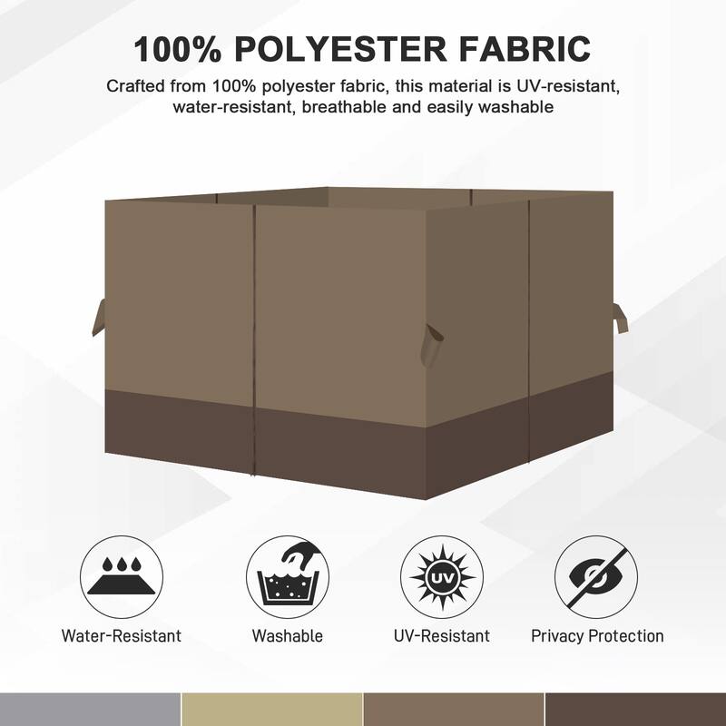 Aoodor Gazebo Curtain Replacement - Patio Privacy Curtains with Double Zipper(Curtain Only)