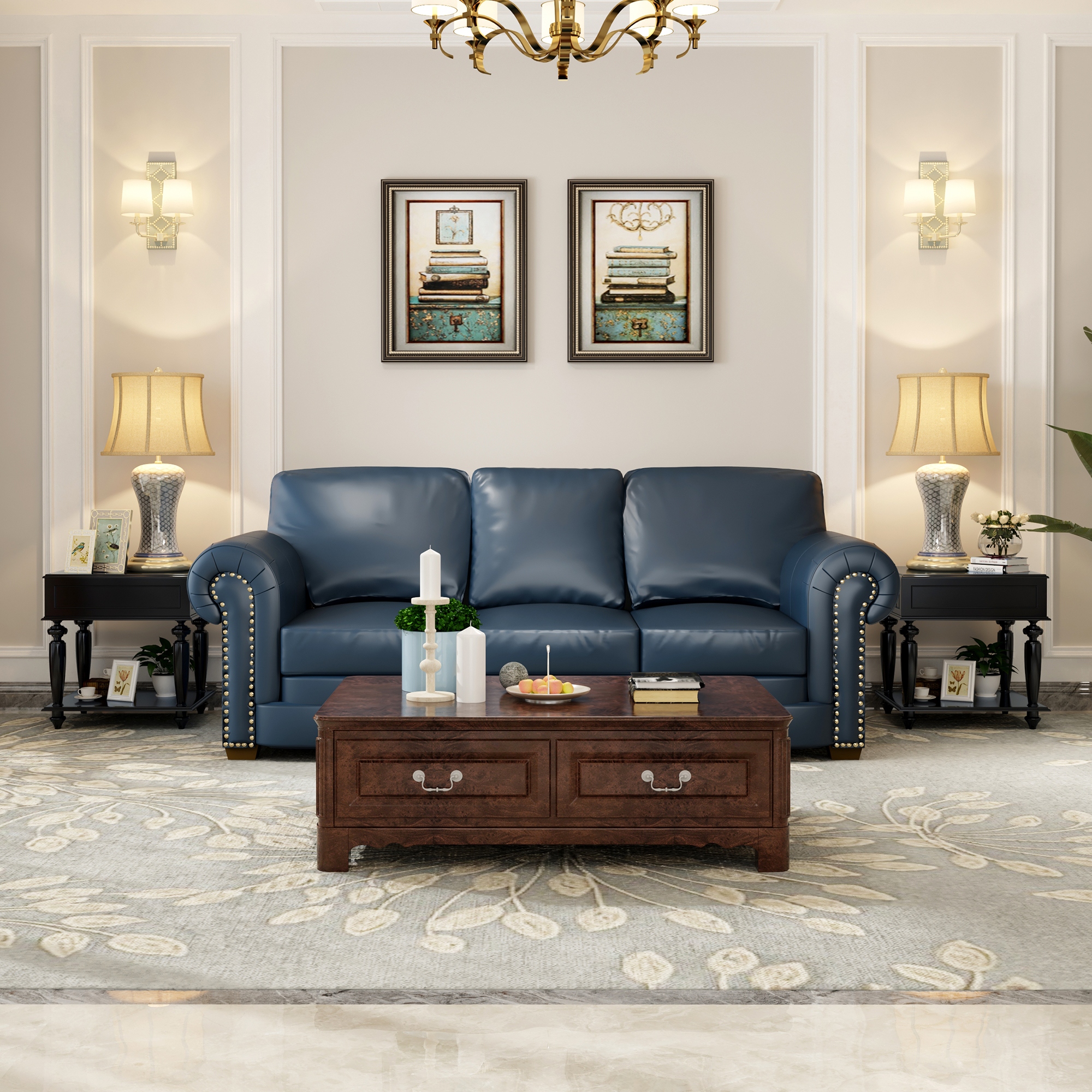 Modern hotsell camelback sofa