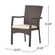 preview thumbnail 4 of 31, Davenport Outdoor 9 Piece Wood and Wicker Expandable Dining Set by Christopher Knight Home