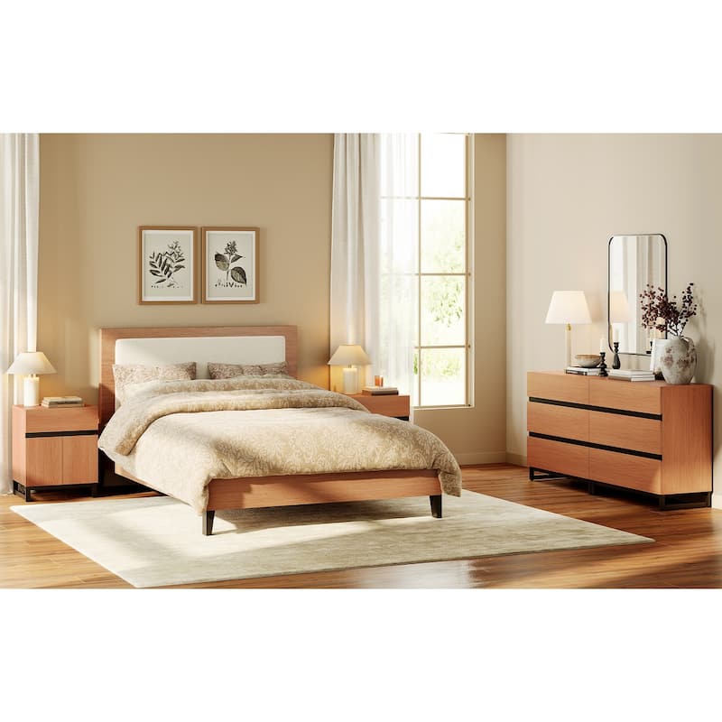 WAMPAT Dresser and Nightstand Set of 3 - 63 Inch Dresser+2 Nightstand - MOCHA