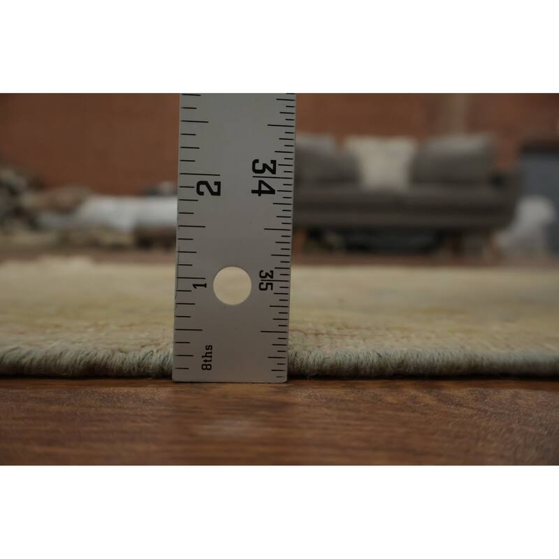 Hand Knotted Oriental 100% Wool Carpet Traditional Floral Navy Blue & Blues Ziegler Area Rug - 3' 1'' X 1' 10''