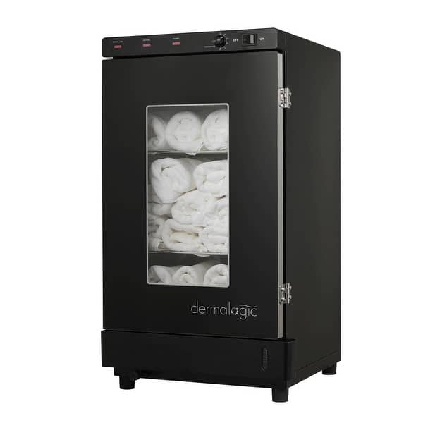 slide 2 of 6, Dermalogic Towel Steamer 120G with Glass Door for Beauty Salon, Massage Spa, Medical Rehab - N/A Steamers - Black