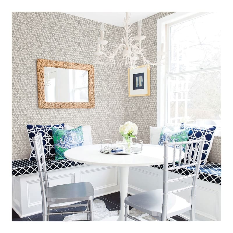 Chesapeake Saltwater Grey Wave Wallpaper - 20.5 x 396 x 0.025