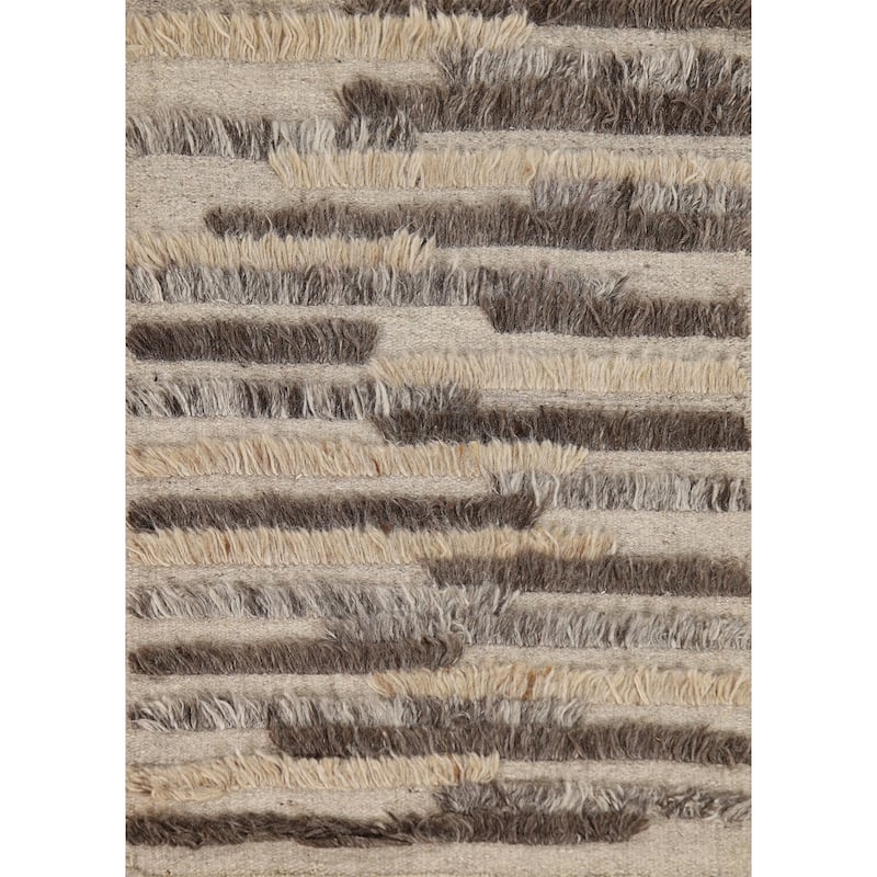 Plush Moroccan Indian Accent Rug Handmade Wool Carpet - 2'0"x 3'0"