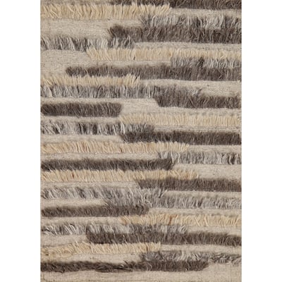 Plush Moroccan Indian Accent Rug Handmade Wool Carpet - 2'0"x 3'0"